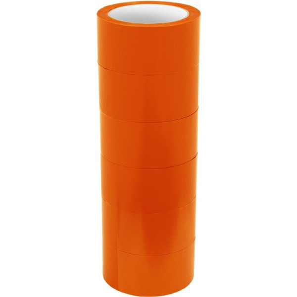Клейкая лента 48 мм х 66 м х 45 мкм оранжевая (6 штук в упаковке) Клейкая лента 48 мм х 66 м х 45 мкм оранжевая (6 штук в упаковке)