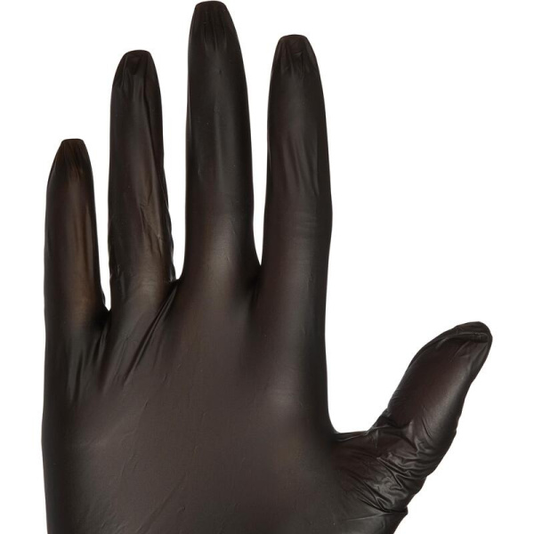 Перчатки одноразовые универсальные виниловые Aviora нестерильные  неопудренные размер L (8-9) черные (50 пар/100 штук в упаковке)