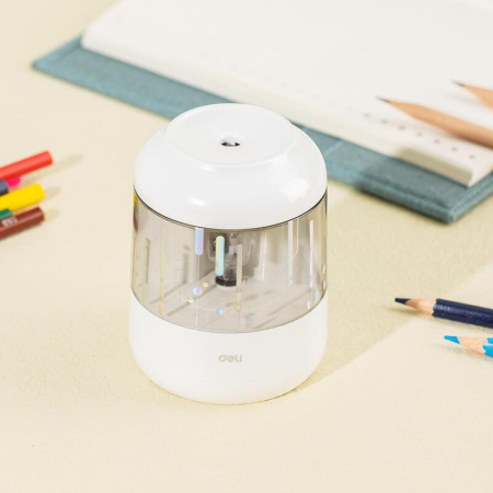 Точилка электрическая Deli белая