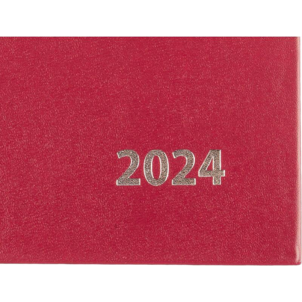 Ежедневник датированный 2024 Attache Economy бумвинил А5 160 листов  бордовый