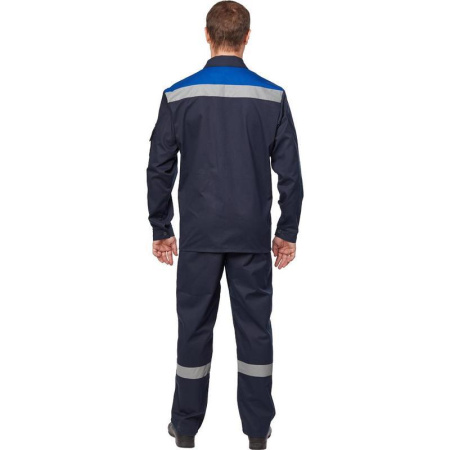Костюм рабочий летний мужской л05-КБР с СОП синий/васильковый (размер 48-50, рост 170-176)