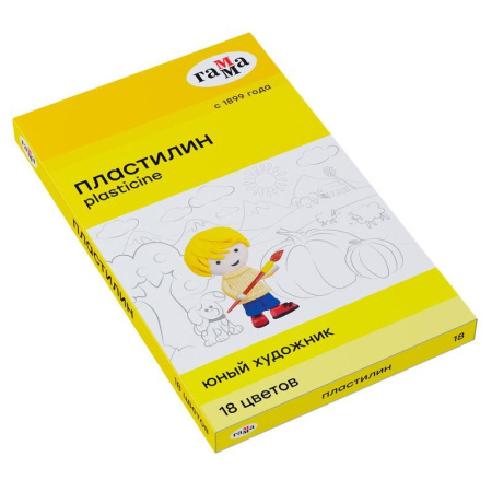 Пластилин Гамма Юный художник 18 цветов 252 г со стеком