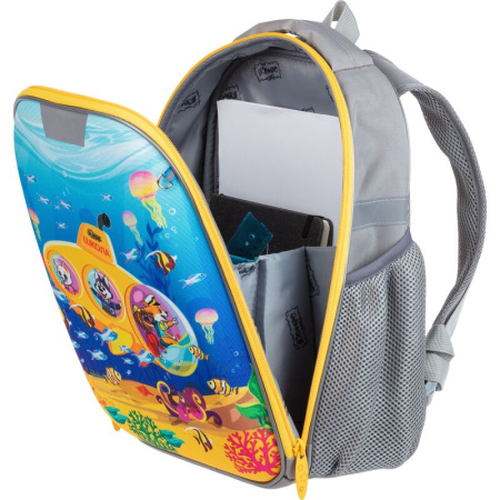 Ранец Комус Класс Light Шустрики анатомический серый с одним отделением