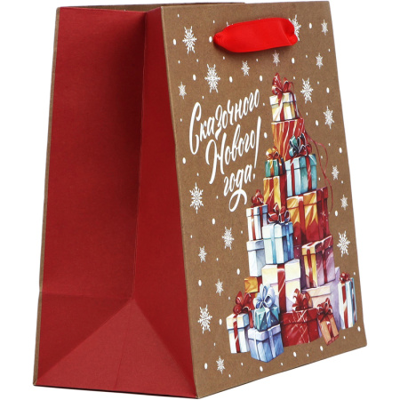 Пакет подарочный Дарите Счастье Сказочные подарки (22x22x11 см)