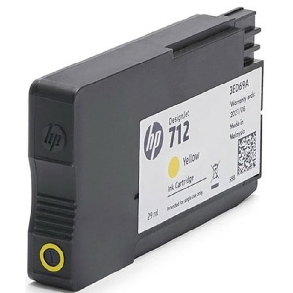 Картридж струйный HP 712 3ED69A желтый оригинальный