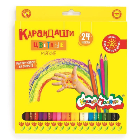 Карандаши цветные Каляка-Маляка 24 цвета шестигранные