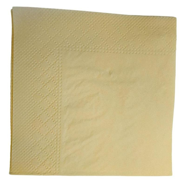 Салфетки бумажные Profi Pack 24x24 см шампань 2-слойные 250 штук в  упаковке