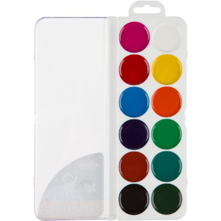 Краски акварельные №1 School Space time медовые 12 цветов