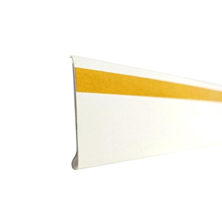 Ценникодержатель полочный самоклеящийся DBR 39 длина 1000 мм белый (50 штук в упаковке)