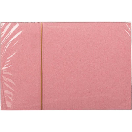 Стикеры Гознак 50x75 мм пастельные розовые (1 блок, 100 листов)