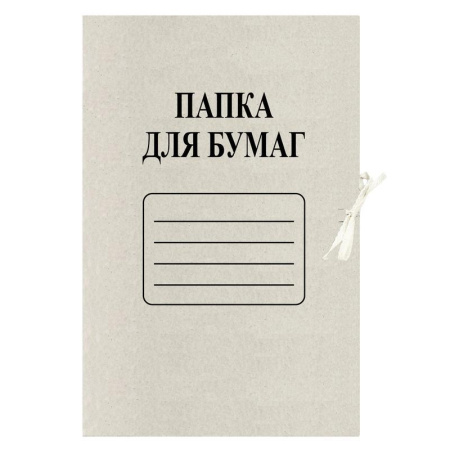 Папка для бумаг с завязками Attache Economy (190-210 г/кв.м, немелованная, 100 штук в упаковке)