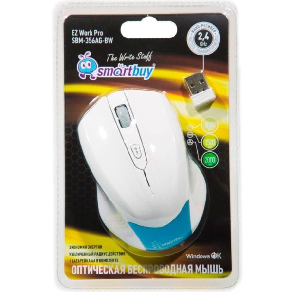 Мышь компьютерная Smartbuy 356AG белая (SBM-356AG-BW)