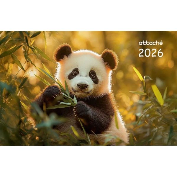 Календарь настенный 3-х блочный 2026 Панда 30.5x67.5 см