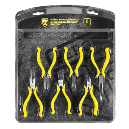 Набор мини-губцевого инструмента 6 штук BERGER BG1236