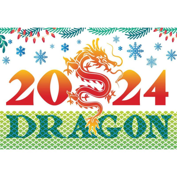 Календарь настенный 3-х блочный 2024 год Трио Год Дракона. Зеленый  (29.5x71 см)
