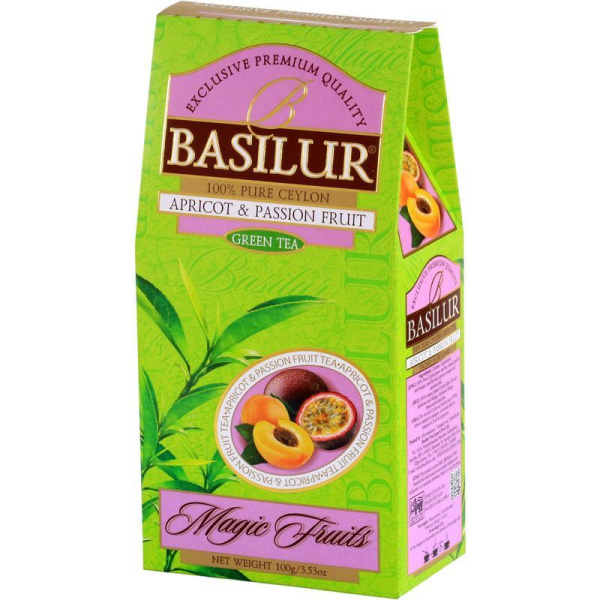 Чай подарочный Basilur Волшебные фрукты листовой зеленый Абрикос и Маракуйя 100 г