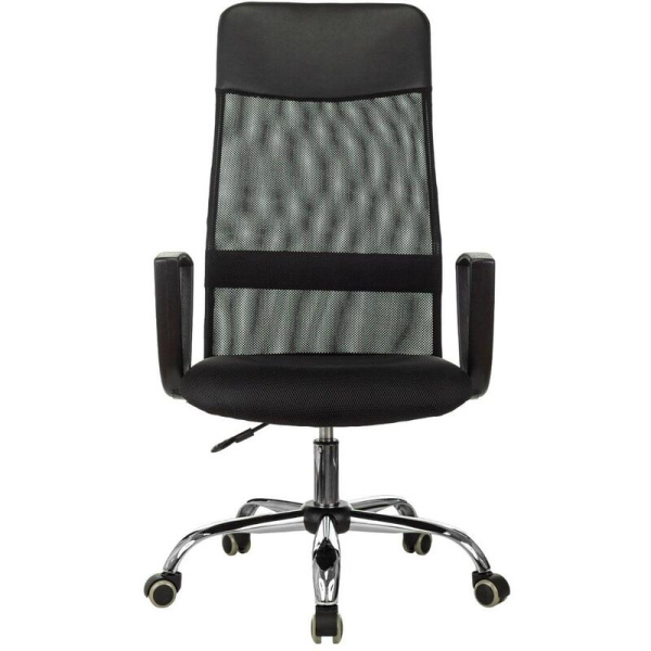 Кресло для руководителя Easy Chair 510 TW черное (экокожа/сетка/ткань,   металл)
