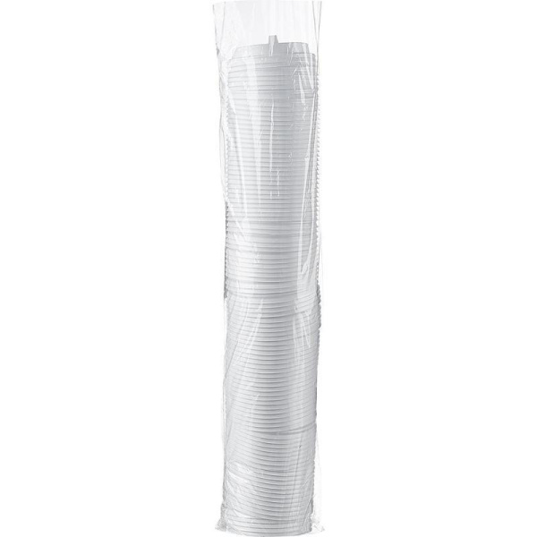 Крышка для стакана 90 мм пластиковая белая с клапаном 100 штук в упаковке Huhtamaki