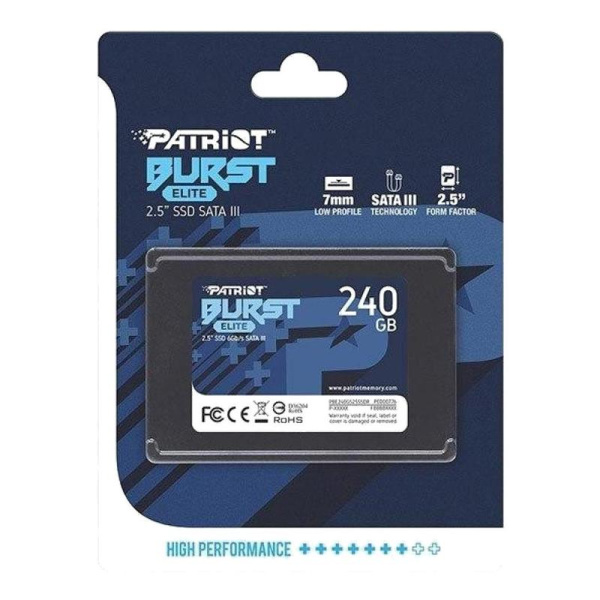 SSD накопитель Patriot Burst Elite 240 ГБ (PBE240GS25SSDR)