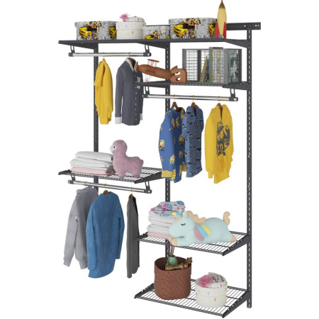 Комплект гардеробной cистемы Практик Home Optima G120 (графит)