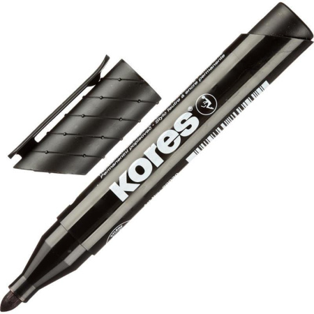 Набор маркеров перманентных Kores 10 цветов (толщина линии 3-5 мм)