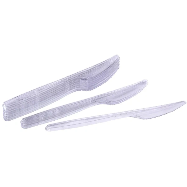 Нож одноразовый Комус Бюджет прозрачный 180 мм 50 штук в упаковке Нож одноразовый Комус Бюджет прозрачный 180 мм 50 штук в упаковке