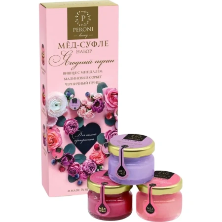 Мед Peroni-honey Ягодный пунш 30 г (3 штуки в упаковке)