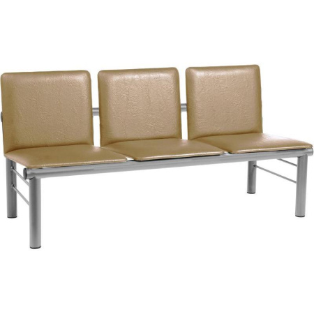 Многоместная секция Терра бежевая (3 места, искусственная кожа)