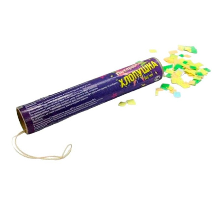 Хлопушка разноцветное конфетти 14 см