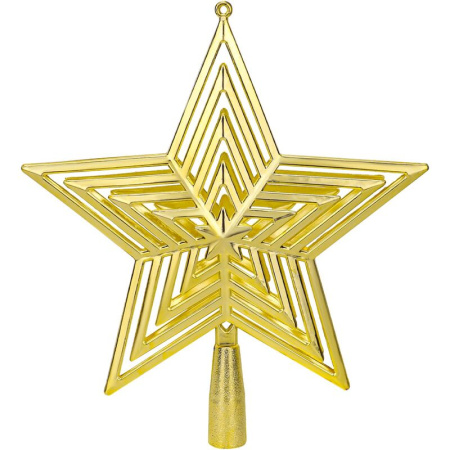 Новогоднее украшение Miland Звезда пластик золотистый (высота 23 см)