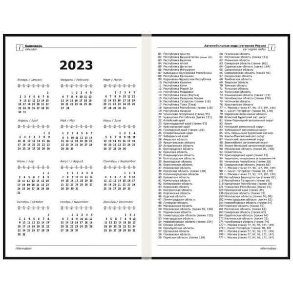 Ежедневник датированный 2023 год Attache Economy бумвинил А5 черный  (147x206 мм)