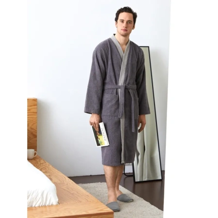 Халат махровый Комус Delray 54 (XXL) антрацит