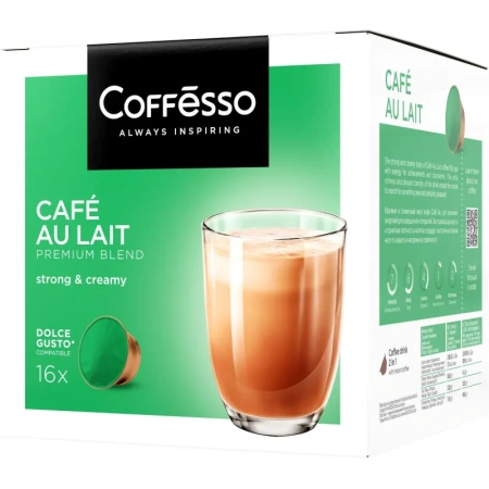 Кофе в капсулах Coffesso Cafe Au Lait Dolce gusto (16 штук в упаковке)