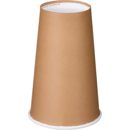 Стакан одноразовый бумажный 400 мл коричневый 50 штук в упаковке Комус Стандарт