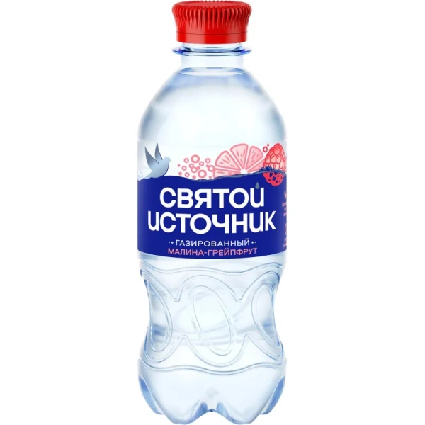 Вода питьевая Святой источник газированная со вкусом малины и грейпфрута  0.33 л