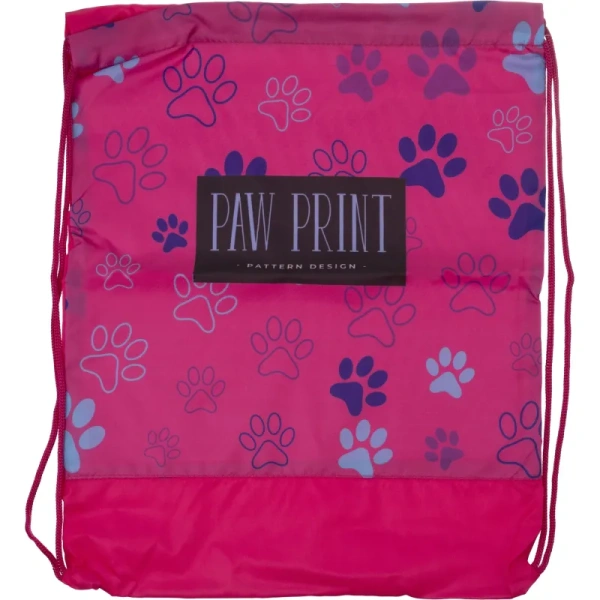 Сумка для сменной обуви цветная, ткань, дизайн СДС-3, ЛАПКИ