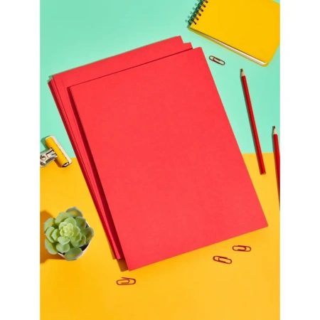 Бумага цветная для печати Комус Color красная интенсив (А4, 80 г/кв.м, 100 листов)