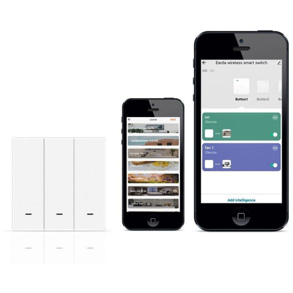 Выключатель MOES ZigBee 3-Gang Wireless Switch белый (ZT-B-EU3)