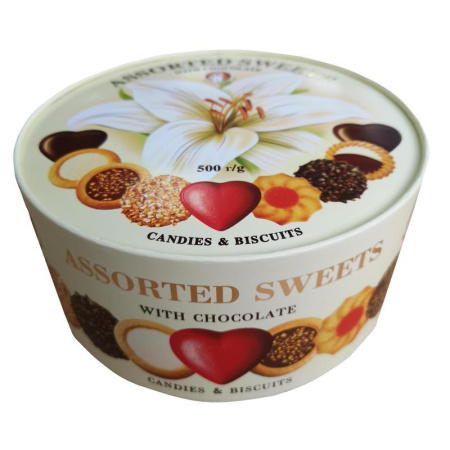 Печенье сдобное Бискотти Santa Bakery + шоколадные конфеты 500 г