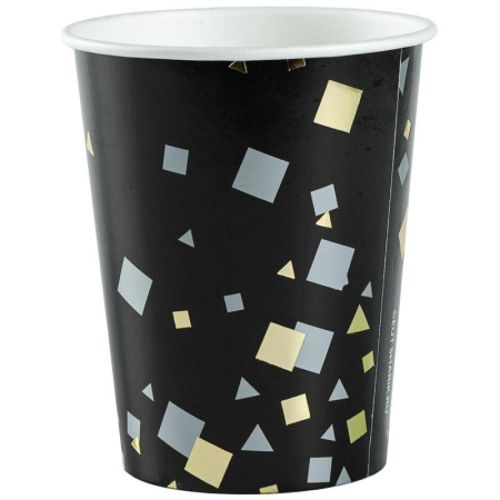 Стакан одноразовый Веселая Затея Конфетти Party бумажный с рисунком 250  мл 6 штук в упаковке