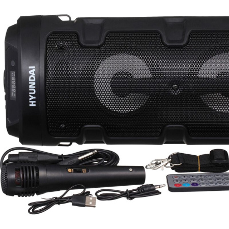 Акустическая система Hyundai H-MC160 чёрная с подсветкой Акустическая система Hyundai H-MC160 чёрная с подсветкой