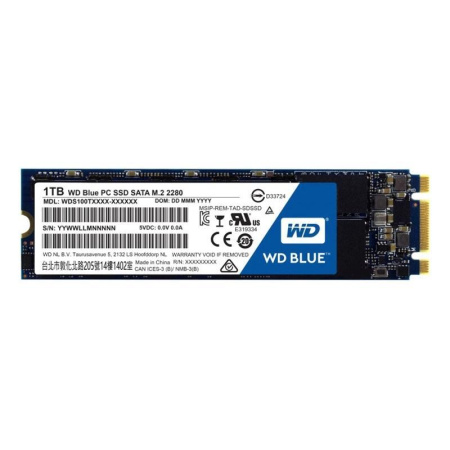 SSD накопитель Western Digital Blue 1 ТБ (WDS100T2B0B)