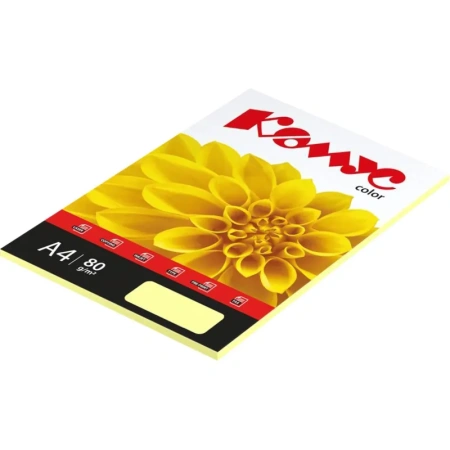 Бумага цветная для печати Комус Color сливки пастель (А4, 80 г/кв.м, 50  листов)