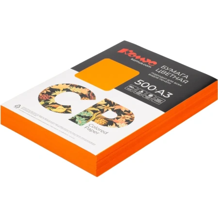 Бумага цветная Комус CP (А3,80г, оранжевый интенсив) пачка 500л
