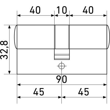 Замок врезной дверной Max 90 матовый никель