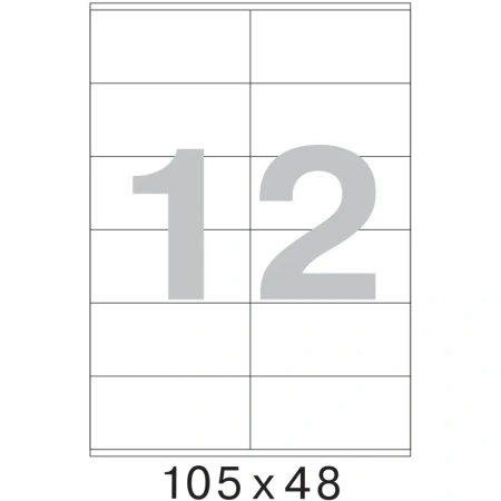 Этикетки самоклеящиеся ProMega Label белые 105х48 мм (12 штук на листе А4, 25 листов в упаковке)