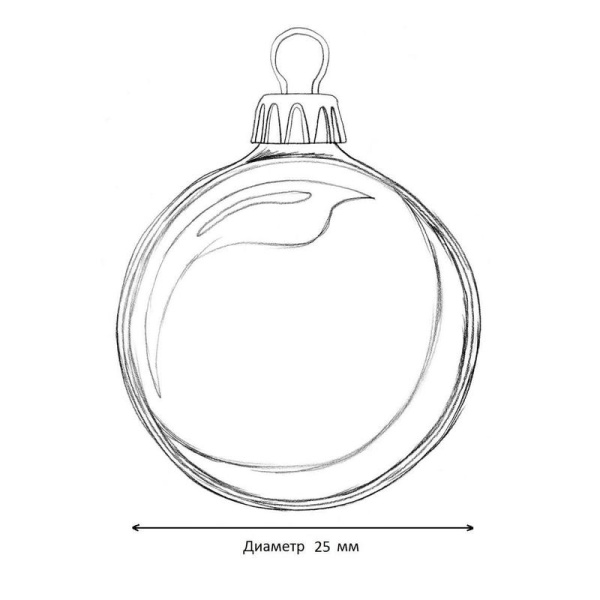 Набор елочных шаров Золотые шарики стекло (диаметр 2.5 см, 24 штуки в  упаковке)