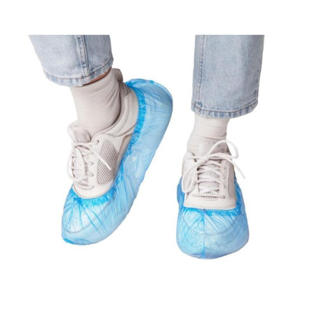 Бахилы одноразовые полиэтиленовые синие Бахилы одноразовые полиэтиленовые синие