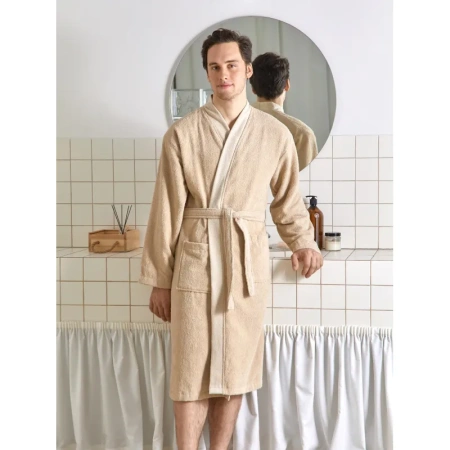 Халат махровый Комус Delray 54 (XXL) бежевый