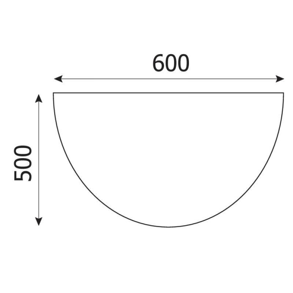 Стол-окончание Рондо СТП1-10 (1 опора, дуб альпийский, 600х500х760 мм)